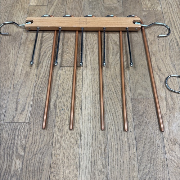 Set of 4 Mainetti Multi-Bar Wooden Pants Hangers Closet Organizer